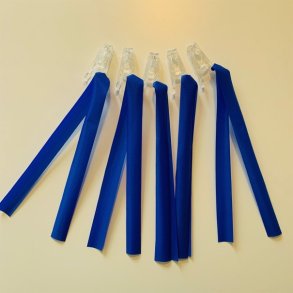 Markeringsbnd med klemme 5 stk. mrkebl